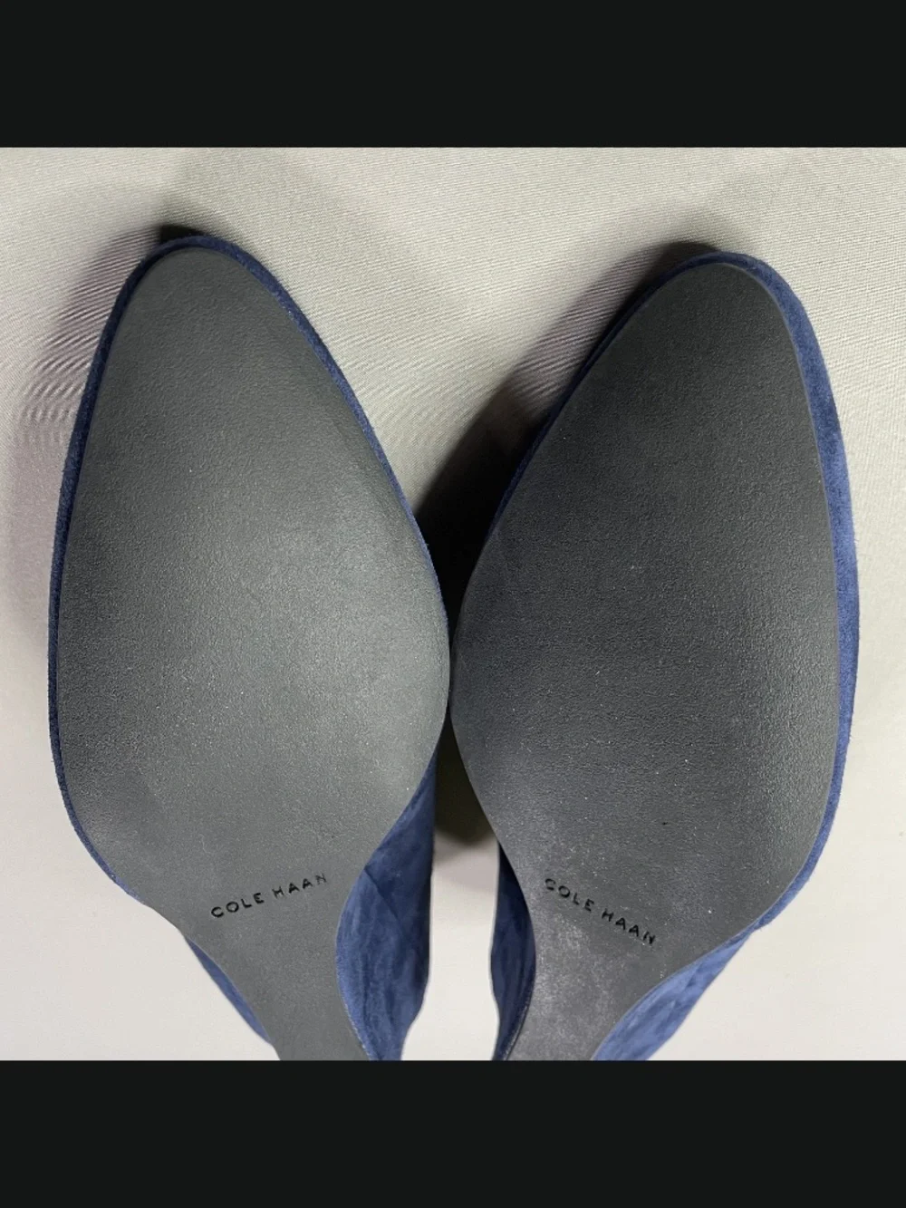 Cole Haan Shoes Womens 6.5 blue suede wedge heels grand os designer cocktail